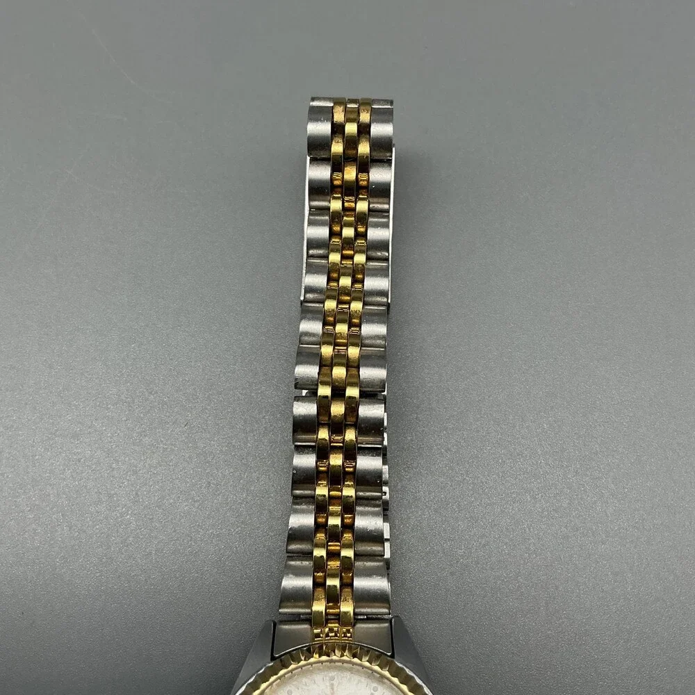 Pulsar Womens Watch 24mm Two Tone Stainless V783-X003 Day Date New Battery